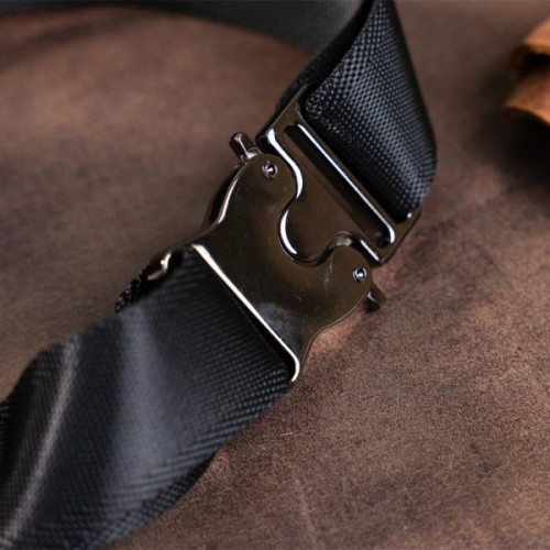 Сумка Vintage Поясна з натуральної шкіри Чорна (20343)