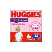 Підгузки Huggies Little Movers/Pants 6 (15-25 кг) для дівчинки 44 шт (5029053547664)