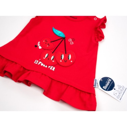 Набір дитячого одягу Miniworld з вишеньками (15537-74G-red)