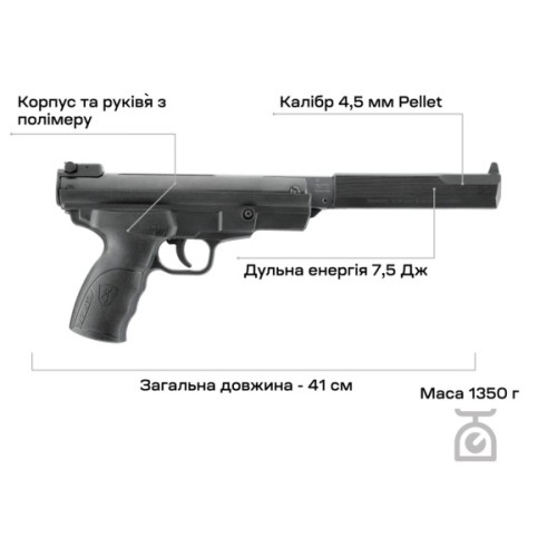 Пневматичний пістолет Umarex Browning Buck Mark Magnum Pellet (2.4375)