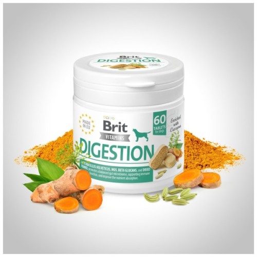 Вітаміни для собак Brit Vitamins Digestion для травлення 60 таблеток (8595602571659)