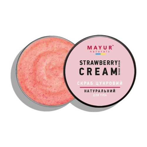 Скраб для тіла Mayur Цукровий Полуниця з вершками 250 мл (4820230953817)