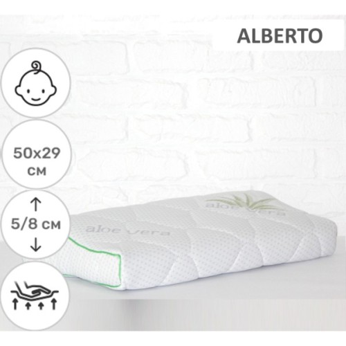 Подушка MirSon ортопедична 6123 Green nature Alberto Kiddy 50х29х5/8 (2200003262773)