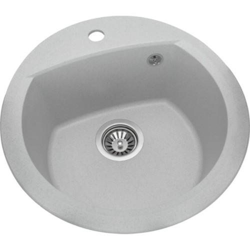 Мийка кухонна GRANADO RONDA gris з сифоном (470*490mm.) (gr2208)