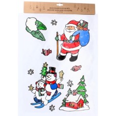 Новорічні наклейки Chomik Сніговики на санях 31х47 см (5900779851955_3)