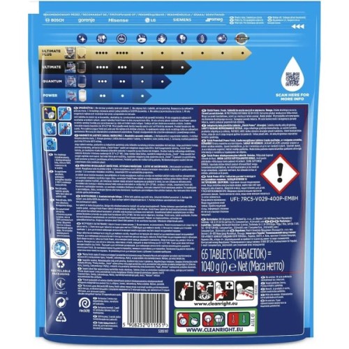 Таблетки для посудомийних машин Finish All in 1 65 шт. (5900627066654/5908252011551)