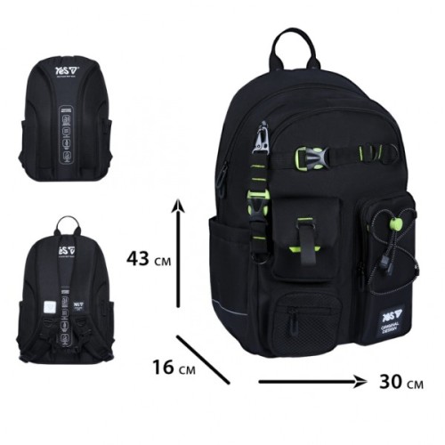 Рюкзак шкільний Yes Just Black TS-43L (550480)