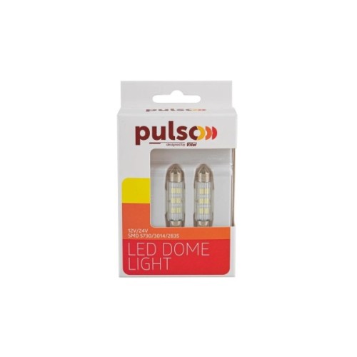 Автолампа PULSO LED SV8.5/T11x41mm/6 SMD-5730/9-18v/100Lm (LP-64041)