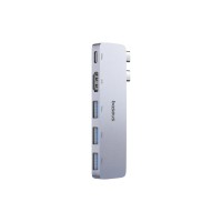 Концентратор Baseus USB-C 5-in-1 3xUSB 3.0 + 1xUSB-C 40Gbps + 1xHDMI 4K30Hz gray (B00052801811-04)