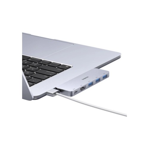 Концентратор Baseus USB-C 5-in-1 3xUSB 3.0 + 1xUSB-C 40Gbps + 1xHDMI 4K30Hz gray (B00052801811-04)