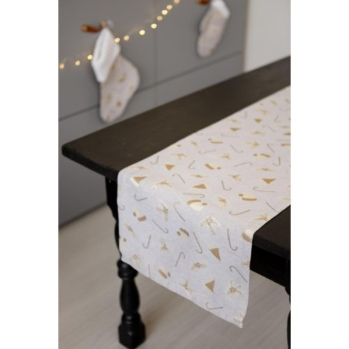 Доріжка на стіл Прованс Шапочки на бежевому 40х140 см (036818)