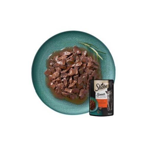 Вологий корм для кішок Sheba з яловичиною в соусі 85 г (4770608264406)