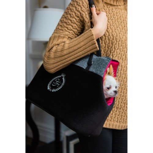 Переноска для тварин Chloe's Home Paris 53х19х32 см чорна (CLH1172)