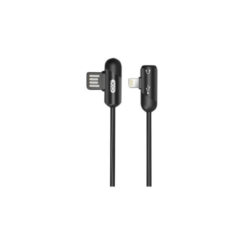 Дата кабель USB 2.0 AM to Lightning + Audio 1.0m 2.4А Black XoKo (XO-NB38)
