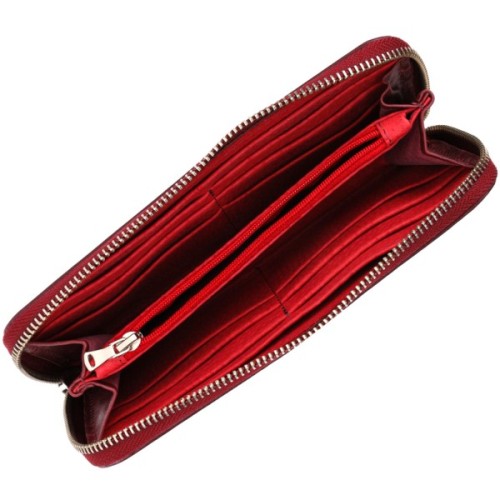 Гаманець Grande Pelle З натуральної шкіри Бордовий (16796)