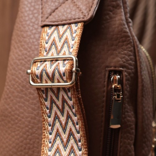 Сумка Vintage Жіноча з однією лямкою через плече з екошкіри Коричнева (22764)