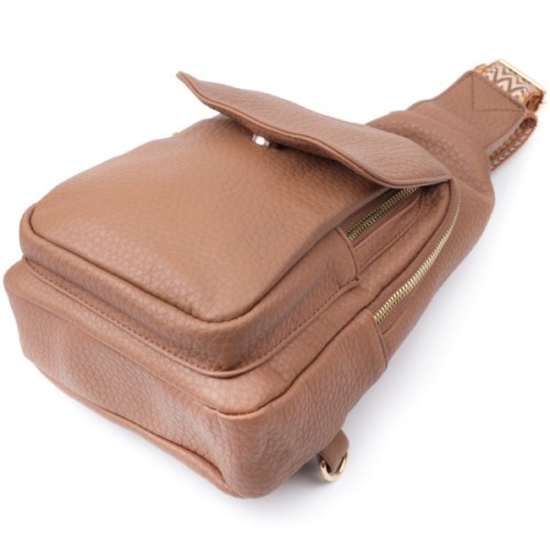 Сумка Vintage Жіноча з однією лямкою через плече з екошкіри Коричнева (22764)