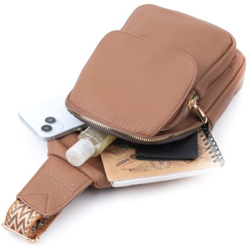 Сумка Vintage Жіноча з однією лямкою через плече з екошкіри Коричнева (22764)