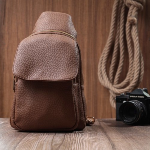 Сумка Vintage Жіноча з однією лямкою через плече з екошкіри Коричнева (22764)