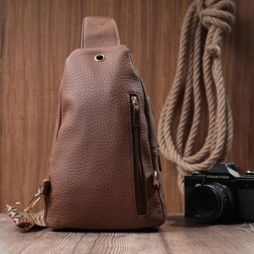 Сумка Vintage Жіноча з однією лямкою через плече з екошкіри Коричнева (22764)