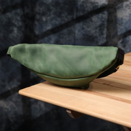 Сумка Shvigel З натуральної шкіри Зелена (23142)