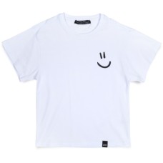 Футболка дитяча A-Yugi зі смайлом (7303-158G-white)