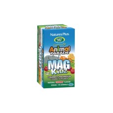 Мінерали Natures Plus Магній для Дітей без Сахара, Смак Вишні, Animal Parade, 90 ж (NAP-29942)