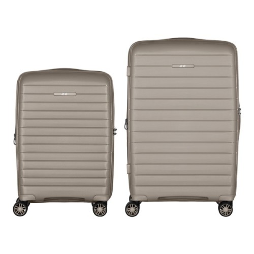 Набір валіз 2E Aero (M+S), сіро-коричневі (2E-SPP-AERO-SET2-TP)