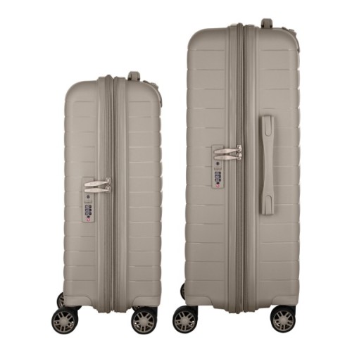 Набір валіз 2E Aero (M+S), сіро-коричневі (2E-SPP-AERO-SET2-TP)