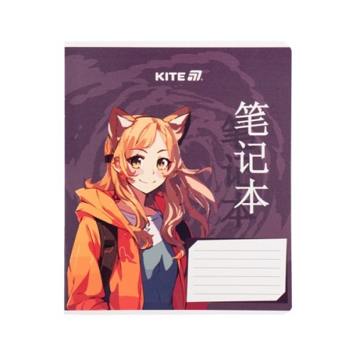 Зошит Kite Anime, 18 аркушів, клітинка (K25-236-1)