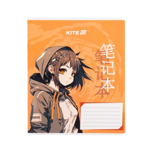Зошит Kite Anime, 18 аркушів, клітинка (K25-236-1)