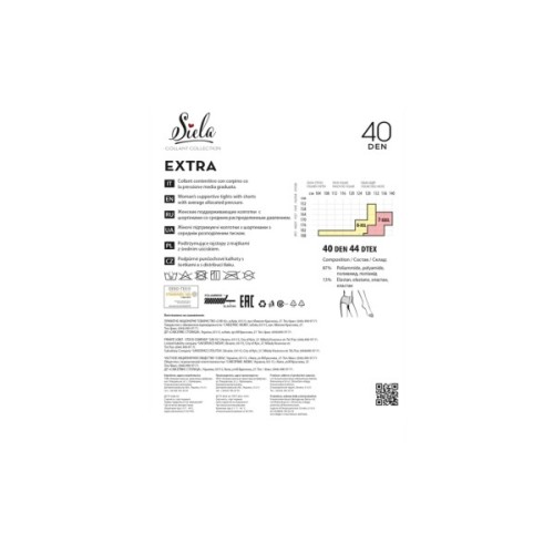 Колготи Siela Extra 40 Den Nero - 6 (XXL) (4823102986807)