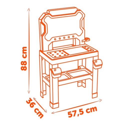Ігровий набір Smoby Блек+Деккер. Майстерня 78 аксесуарів (7600360739)