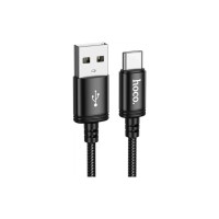 Дата кабель USB 2.0 AM to USB-C 3.0m X91 Radiance black HOCO (6931474788726)