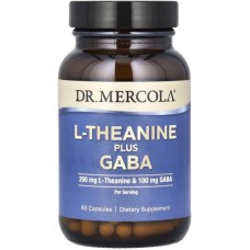 Вітамінно-мінеральний комплекс Dr. Mercola L-теанін з ГАМК, L-Theanine Plus GABA, 60 капсул (MCL-21350)