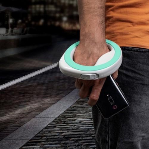 Повідець для собак WAUDOG R-leash світловідбиваюча стрічка XS-M до 40 кг 2.9 м салатовий (81275)