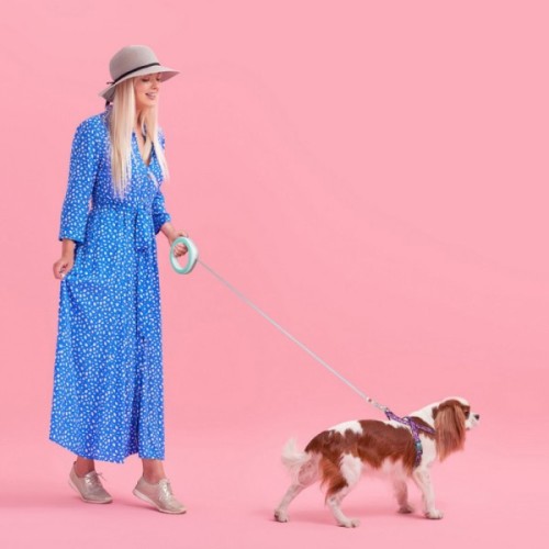 Повідець для собак WAUDOG R-leash світловідбиваюча стрічка XS-M до 40 кг 2.9 м салатовий (81275)