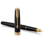 Ручка пір'яна Parker SONNET 17 Matte Black Lacquer GT  FP F + блокнот Parker + подар.упаковка GIFT24 (84 811b24)