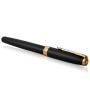 Ручка пір'яна Parker SONNET 17 Matte Black Lacquer GT  FP F + блокнот Parker + подар.упаковка GIFT24 (84 811b24)