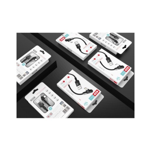 Дата кабель USB 2.0 AM to Micro 5P 1.0m 2.4A 90° corner white XO (NB152-M-1-WH)