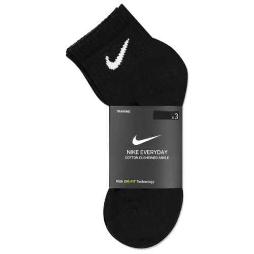 Шкарпетки Nike U NK EVERYDAY CUSH ANKLE 3PR SX7667-010 38-42 3 пари Чорні (888407234309)