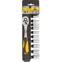 Набір інструментів Topex змінних головок 1/4", 11 шт. CrV (38D650)