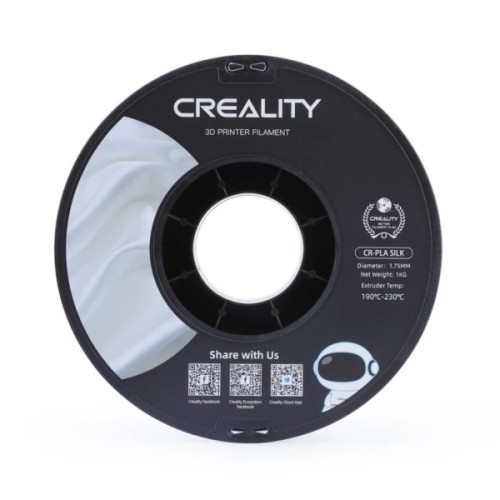 Пластик для 3D-принтера Creality PLA silky shine 1кг, 1.75мм, silver (3301120007)