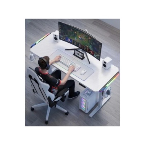 Комп'ютерний стіл GT Racer TY-1456 White (TY-1456 (140x60x71-116) White)