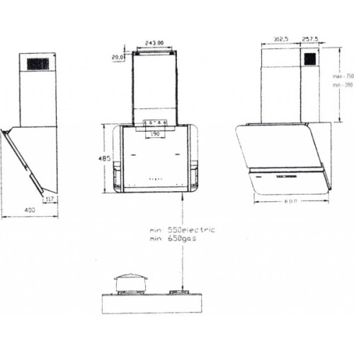 Витяжка кухонна Borgio RNT-LX 60 white SU