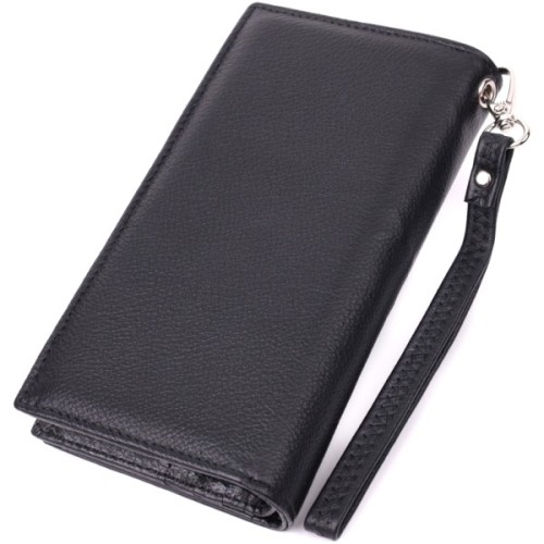 Гаманець ST Leather Унісекс з натуральної шкіри Чорний (22532)