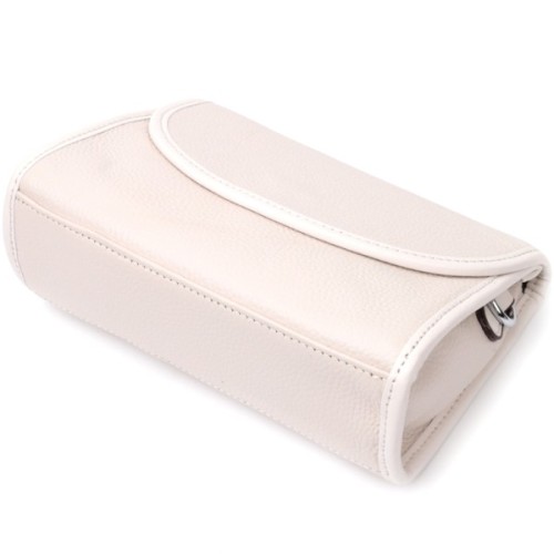 Сумка Vintage Жіноча шкіряна із напівкруглим клапаном Біла (22258)