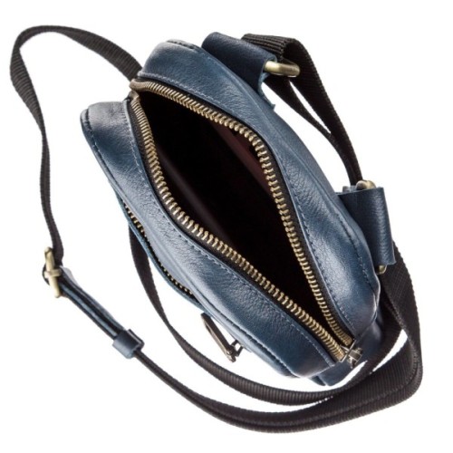 Сумка Shvigel Чоловіча шкіряна Синя (19105)