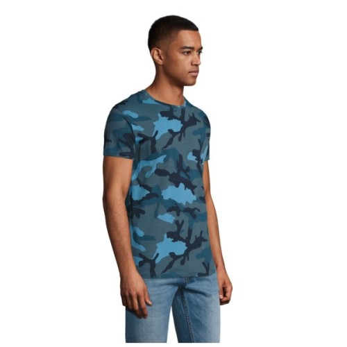 Футболка Sol's Camo men синій камо M (01188536M)