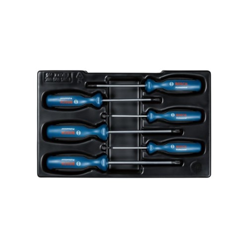 Набір викруток Bosch Torx 6шт, T10х75, T15х75, T20x100, T25x100, T30x125, T40x125 мм (1.600.A01.V09)